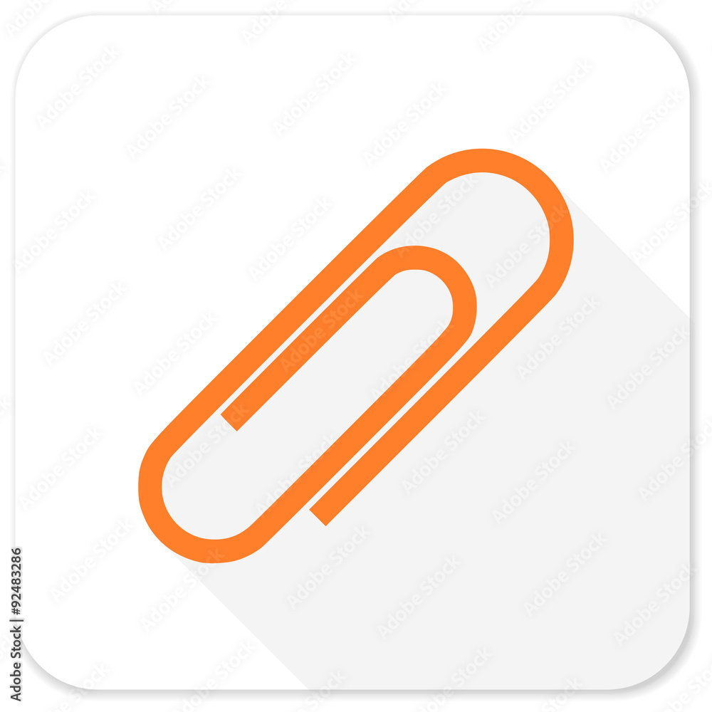 Obraz premium paperclip flat icon