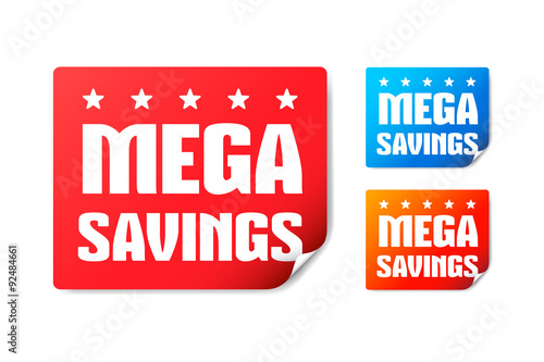 Mega Savings Stickers