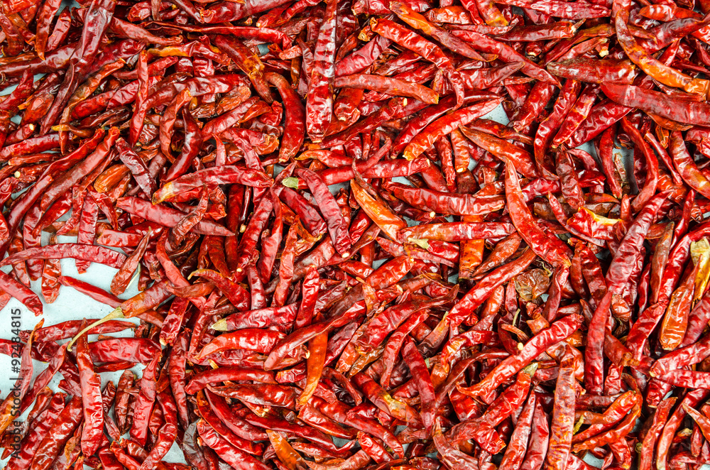 Dried Hot Pepper background