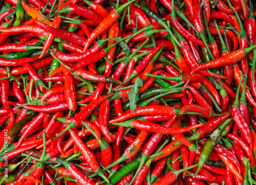 red chili peppers  closeup view