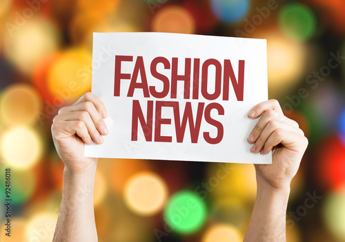 Fashion News placard with bokeh background