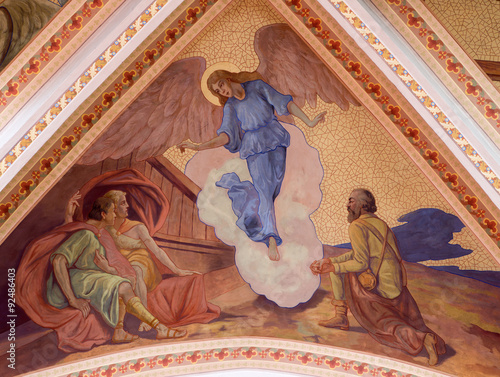 Banska Stiavnica - Apparation of angels to shepherds fresco
