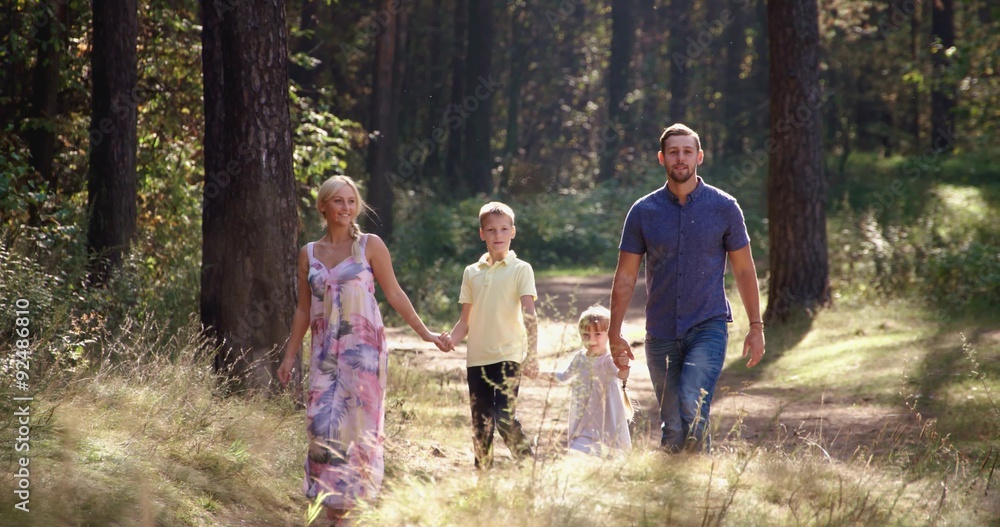 Family on country walk Family on country walk