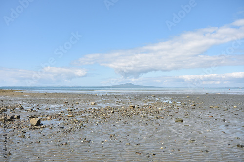 Browns Bay at low tide on a sunny spring day.