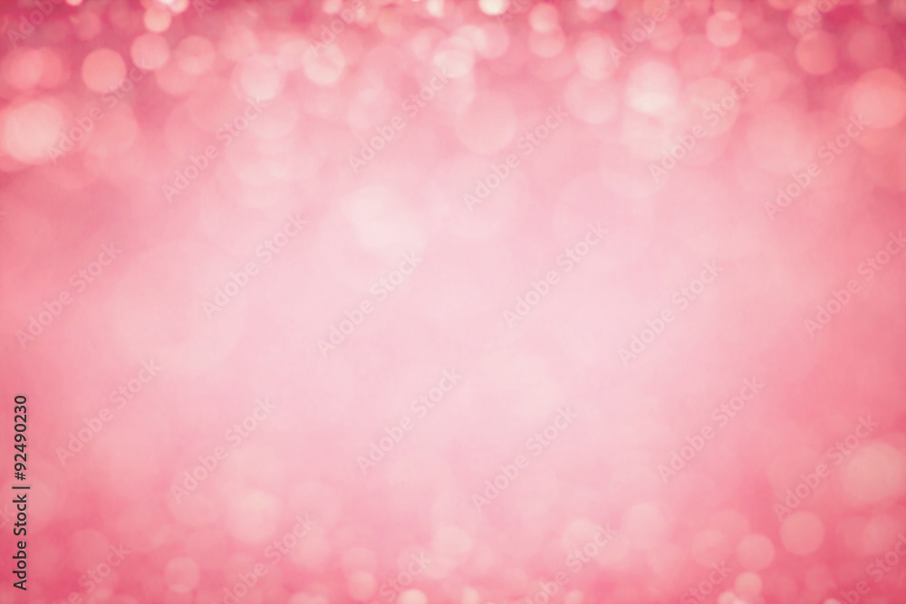 Abstract blur sweet pink bokeh lighting from glitter texture