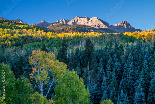 Sunrise on the Sneffels Range, Ouray County, Colorado photo