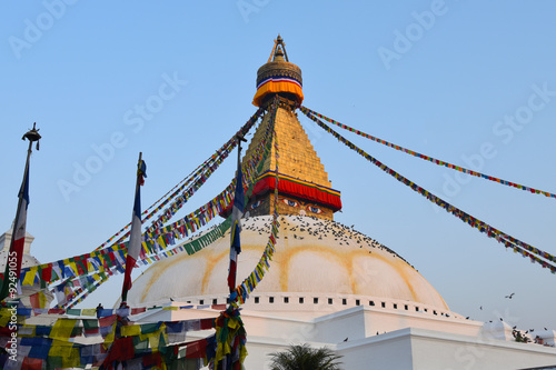 view of Boudhanath  the famous temple in Kathmandu  Nepal