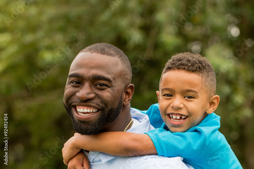 Slika na platnu African American father and son.