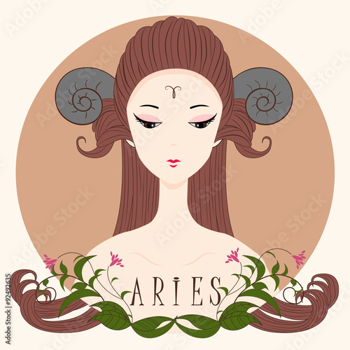 Zodiac girl Aries