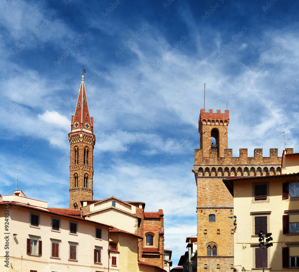 Bell tower of the Badia Fiorentina and the Volognana Tower