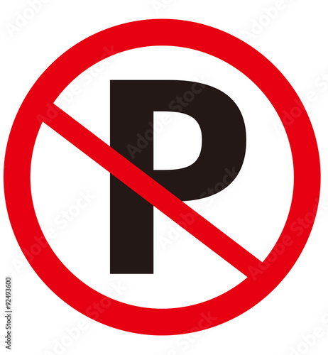 no car no parking sign Vector