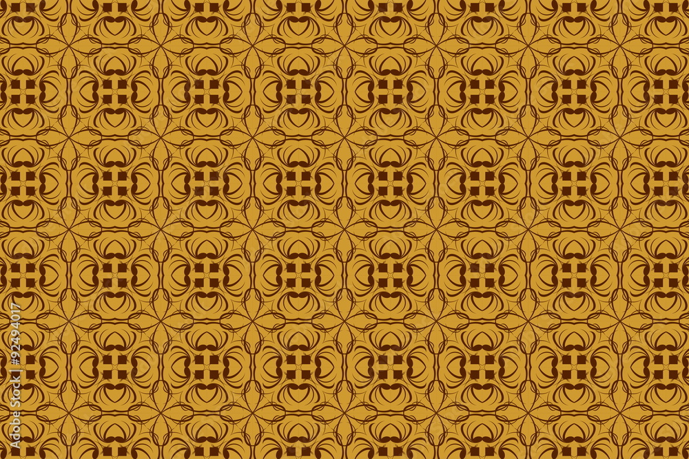 vintage abstract background of brown tracery in seamless style