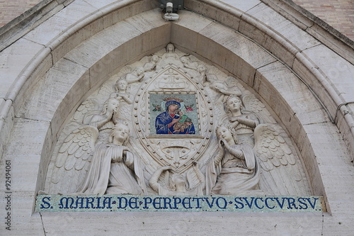 Detail of exterior the Church of St. Alphonsus Liguori