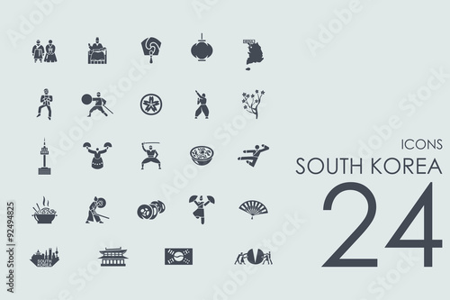 Set of South Korea icons