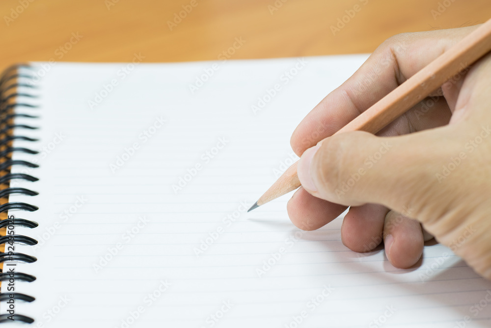 Writing on paper Writing on paper