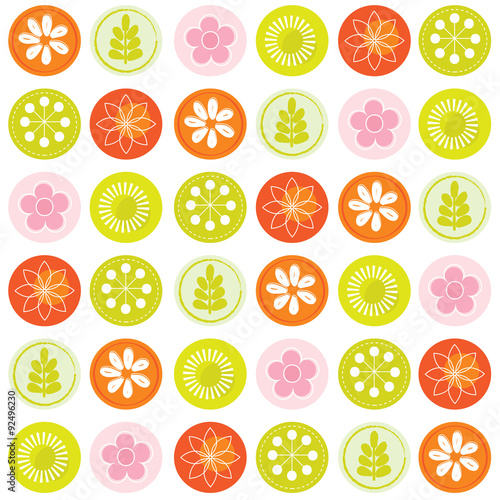 spring pattern with fancy color and cute ornaments