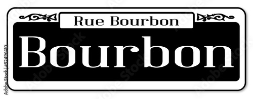 Rue Bourbon Street Sign