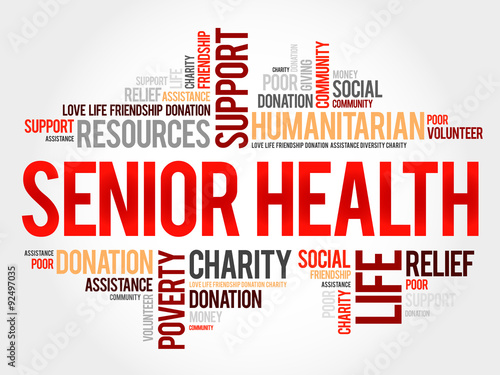 Senior health word cloud concept