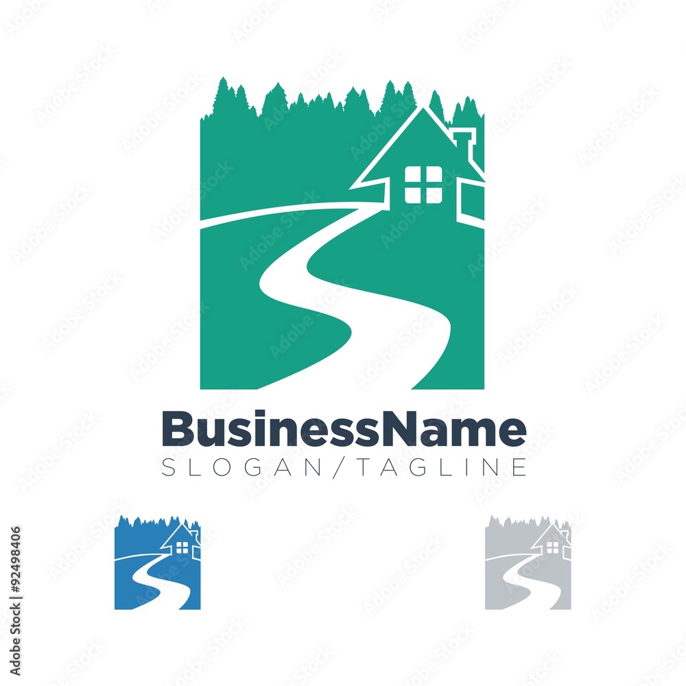 Road Street Way vector logo icon Road Street Way vector logo icon