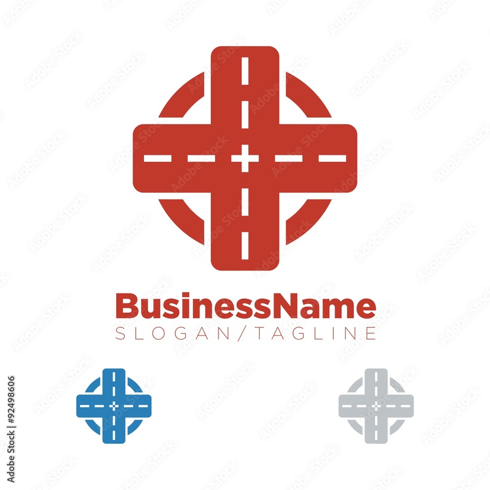 Road Street Way vector logo icon Road Street Way vector logo icon