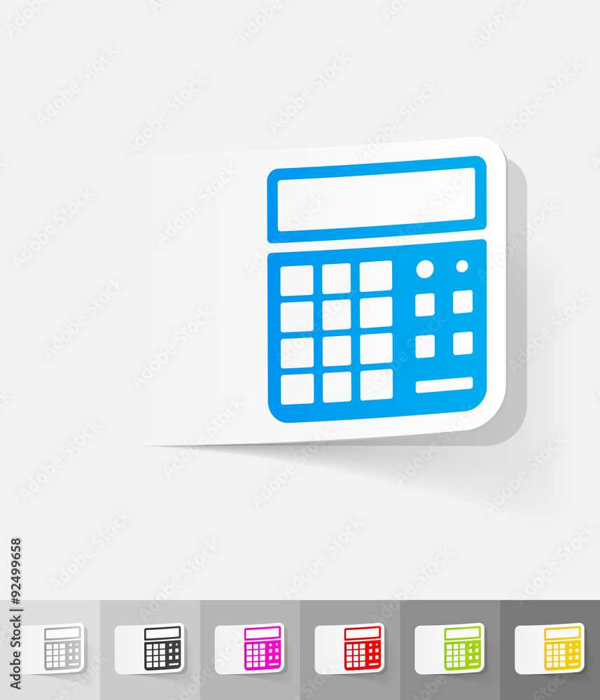 realistic design element. calculator realistic design element. calculator