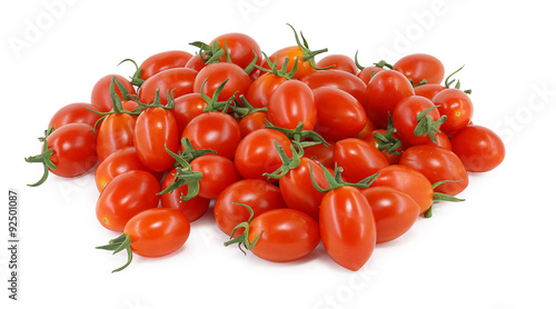 Cherry tomatoes isolated on white background