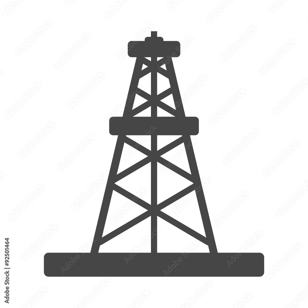 Oil rig, Oil Gusher icon