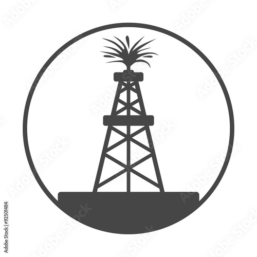 Oil rig, Oil Gusher icon