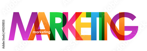 MARKETING Overlapping Vector Letters Icon