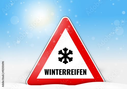 Winterreifen Schild