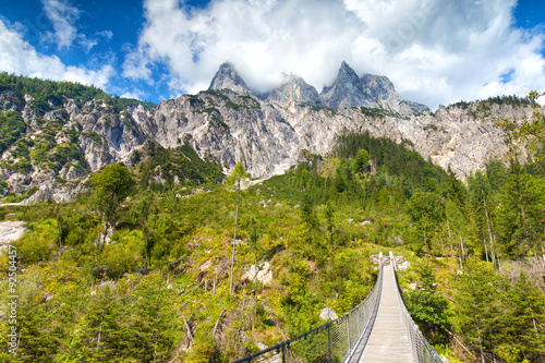 Hängebrücke in den Alpen - Hirschbichl photo