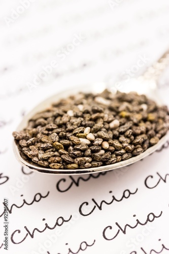 Chia seeds. Close-up photo