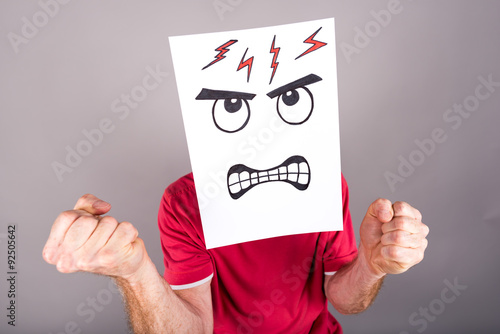 Billede på lærred Concept of anger