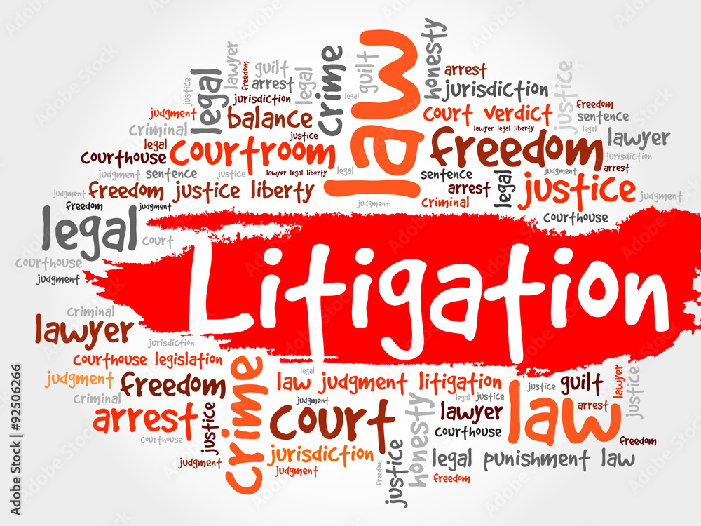 Fototapeta premium Litigation word cloud concept