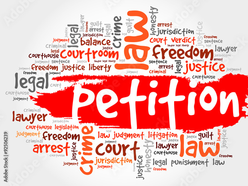 Petition word cloud concept