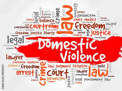 Domestic Violence word cloud concept