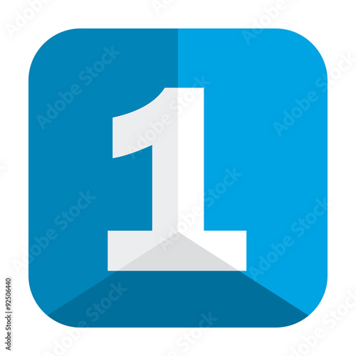 SQUARE VECTOR NUMBER ICON 1 (blue)