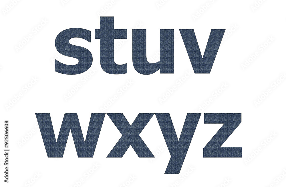 Obraz premium Jean pattern on english character