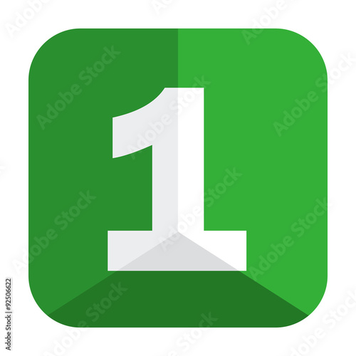 SQUARE VECTOR NUMBER ICON 1 (green)