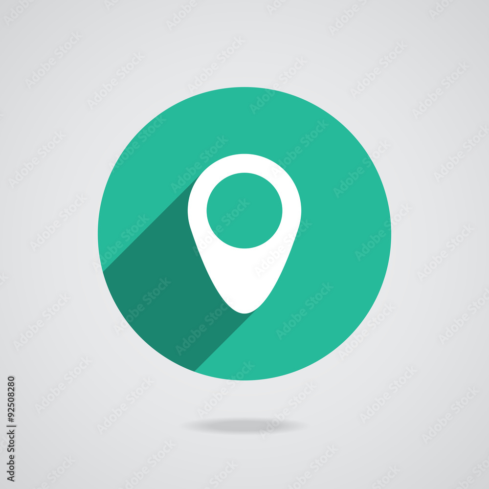 Map pointer flat single icon. Vector illustration. Map pointer flat single icon. Vector illustration.