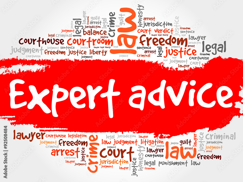 Obraz premium Expert advice word cloud concept