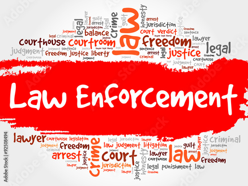 Law enforcement word cloud concept