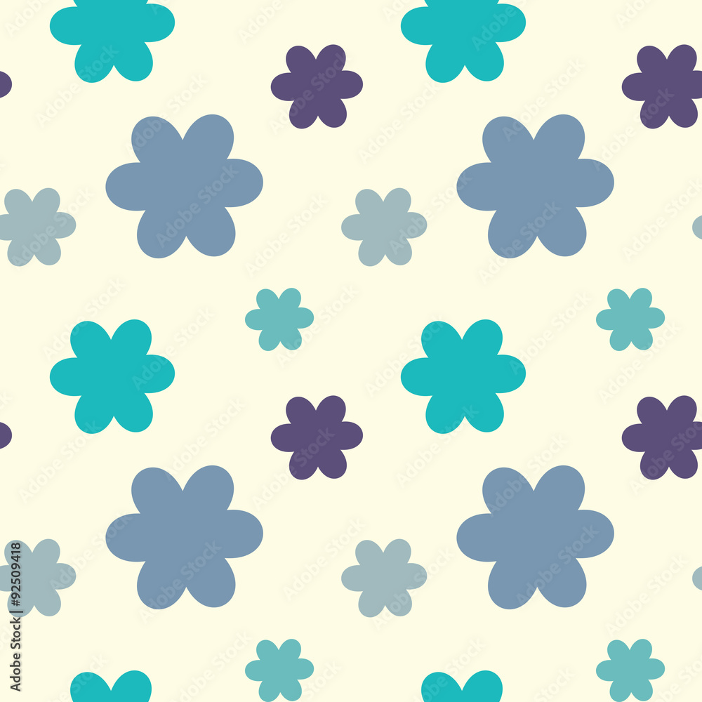 cute simple flowers seamless vector pattern background texture illustration cute simple flowers seamless vector pattern background texture illustration