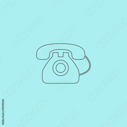 Office telephone - Vector icon isolated © burntime555