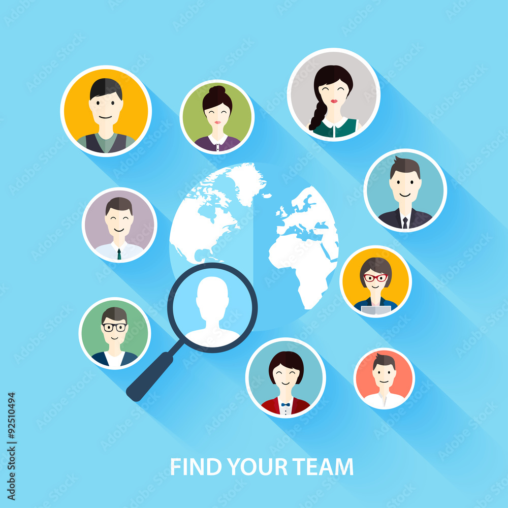 Job search and career. Human resources management and head hunte Job search and career. Human resources management and head hunte