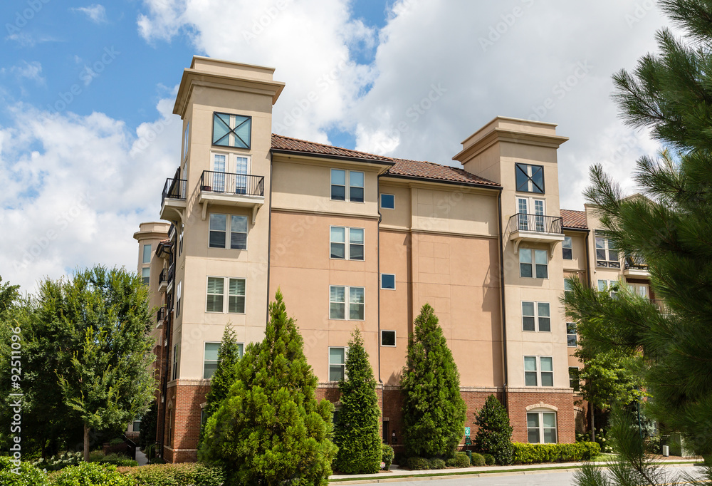 Naklejka premium Stucco Condos in Evergreens