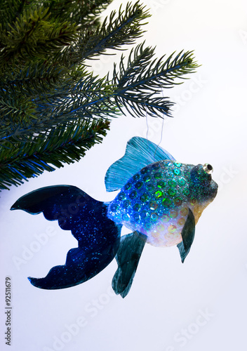 Christmas tree decorations. Fish.
