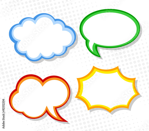 Comic Sprechblasen mit Textfreiraum
