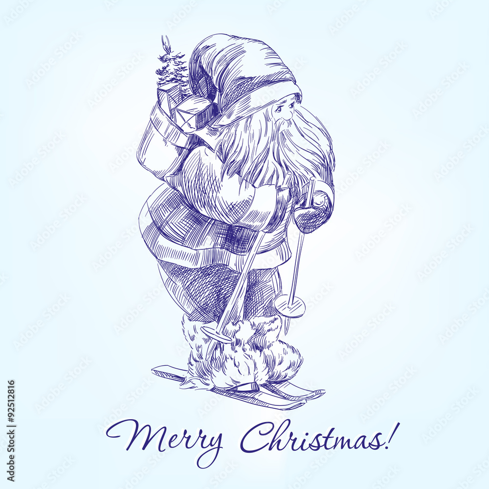 How to Draw a Realistic Santa, Santa Claus, Coloring Page, Trace Drawing-nextbuild.com.vn