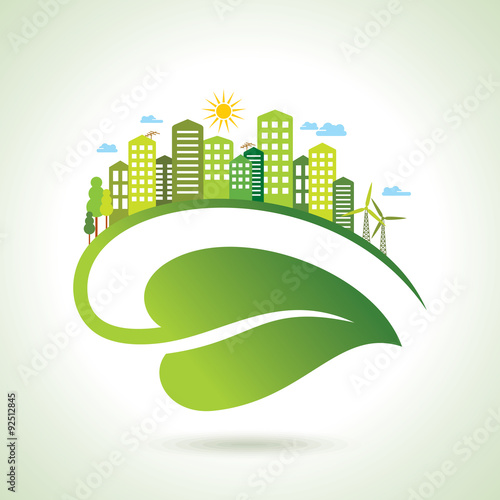 Illustration of ecology concept - save nature
